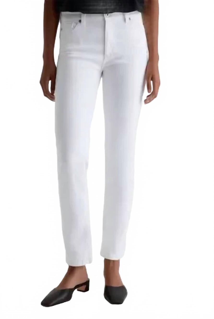 NEW AG JEANS mari slim straight jeans in white